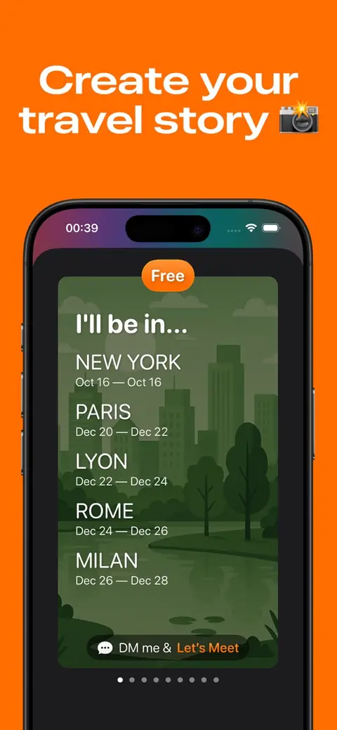 Choosing a template for the travel story